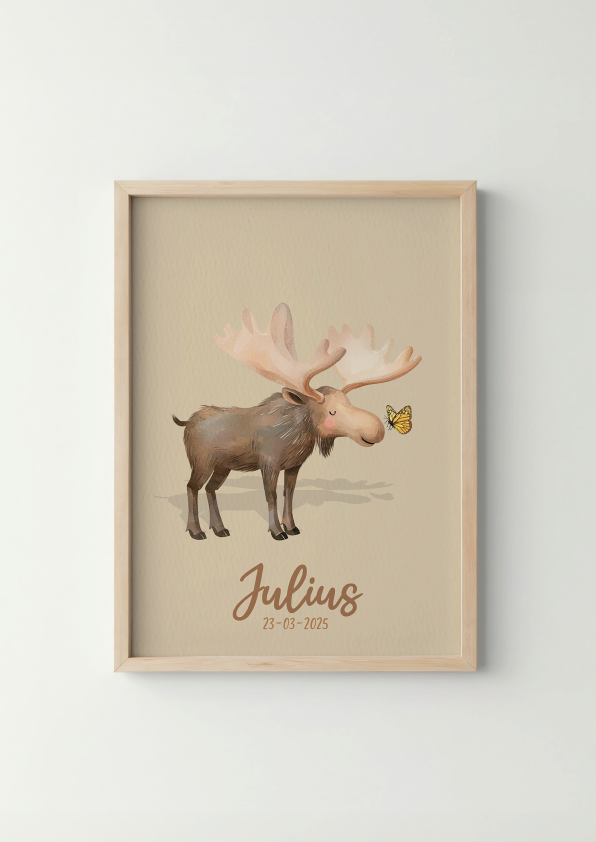 Droom Eland - Woodland Poster - Personaliseerbaar