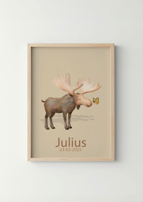 Droom Eland - Woodland Poster - Personaliseerbaar
