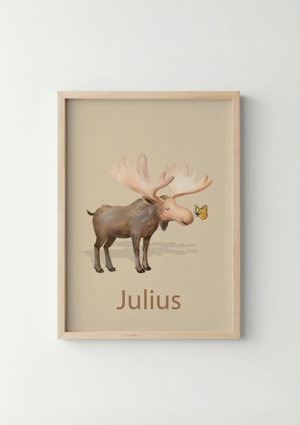 Droom Eland - Woodland Poster - Personaliseerbaar