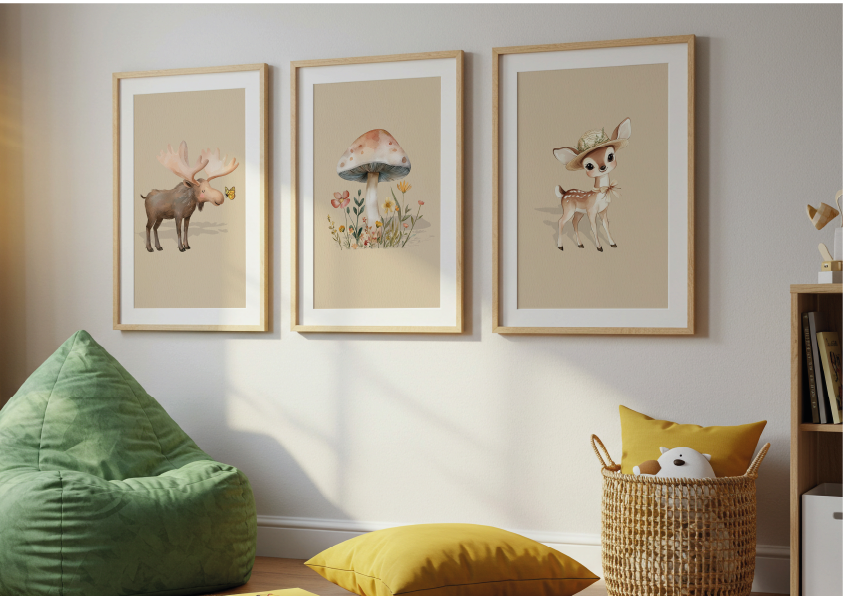 Bos Hertje - Woodland Poster - Personaliseerbaar