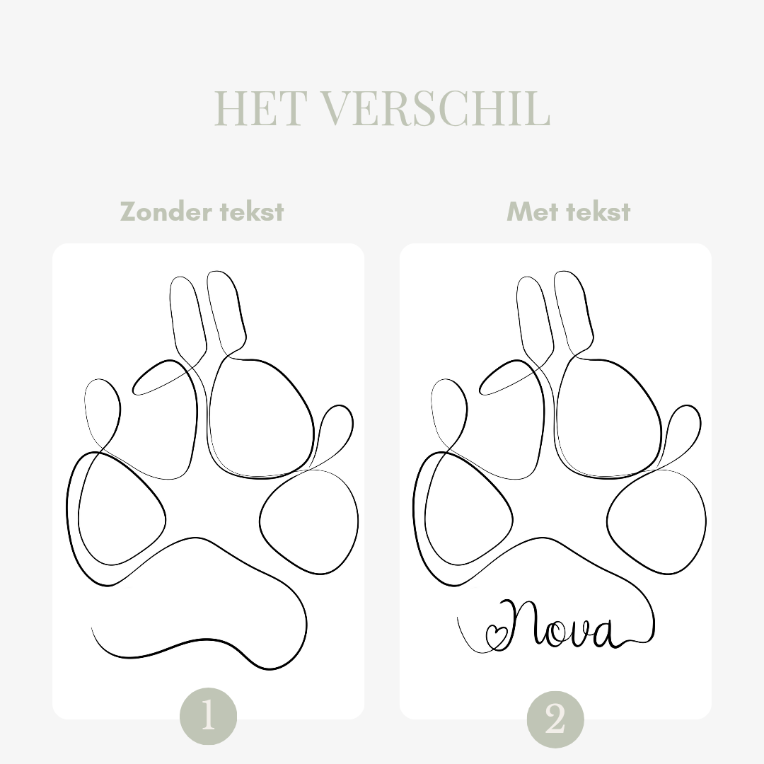 Hondenpoot Lijntekening