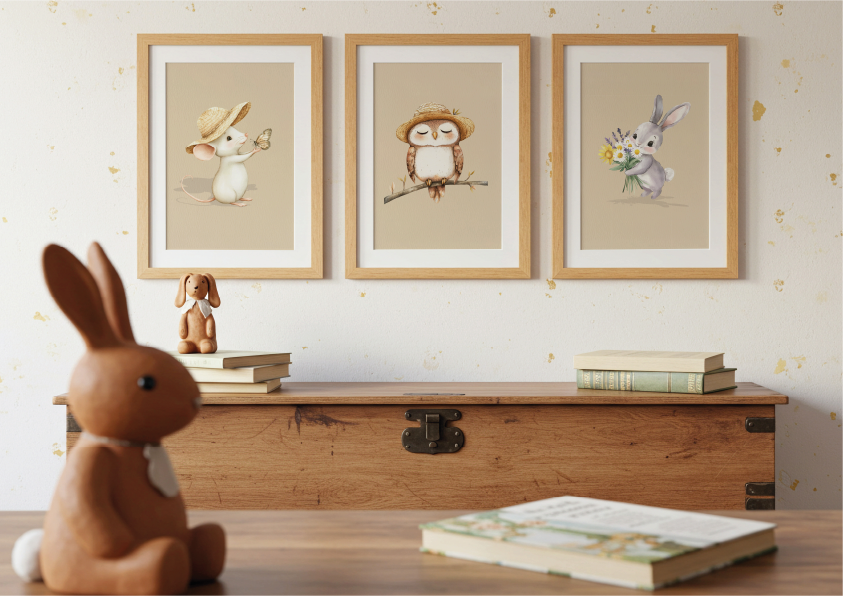 Dromerig Uiltje - Woodland Poster - Personaliseerbaar