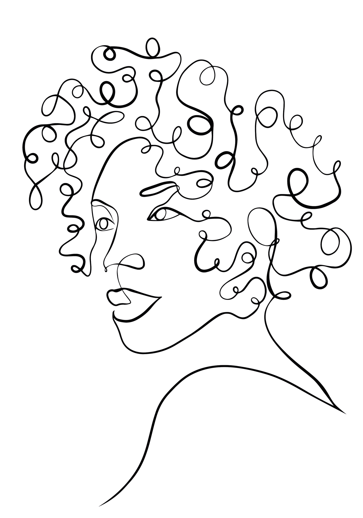 Artful Curls Poster