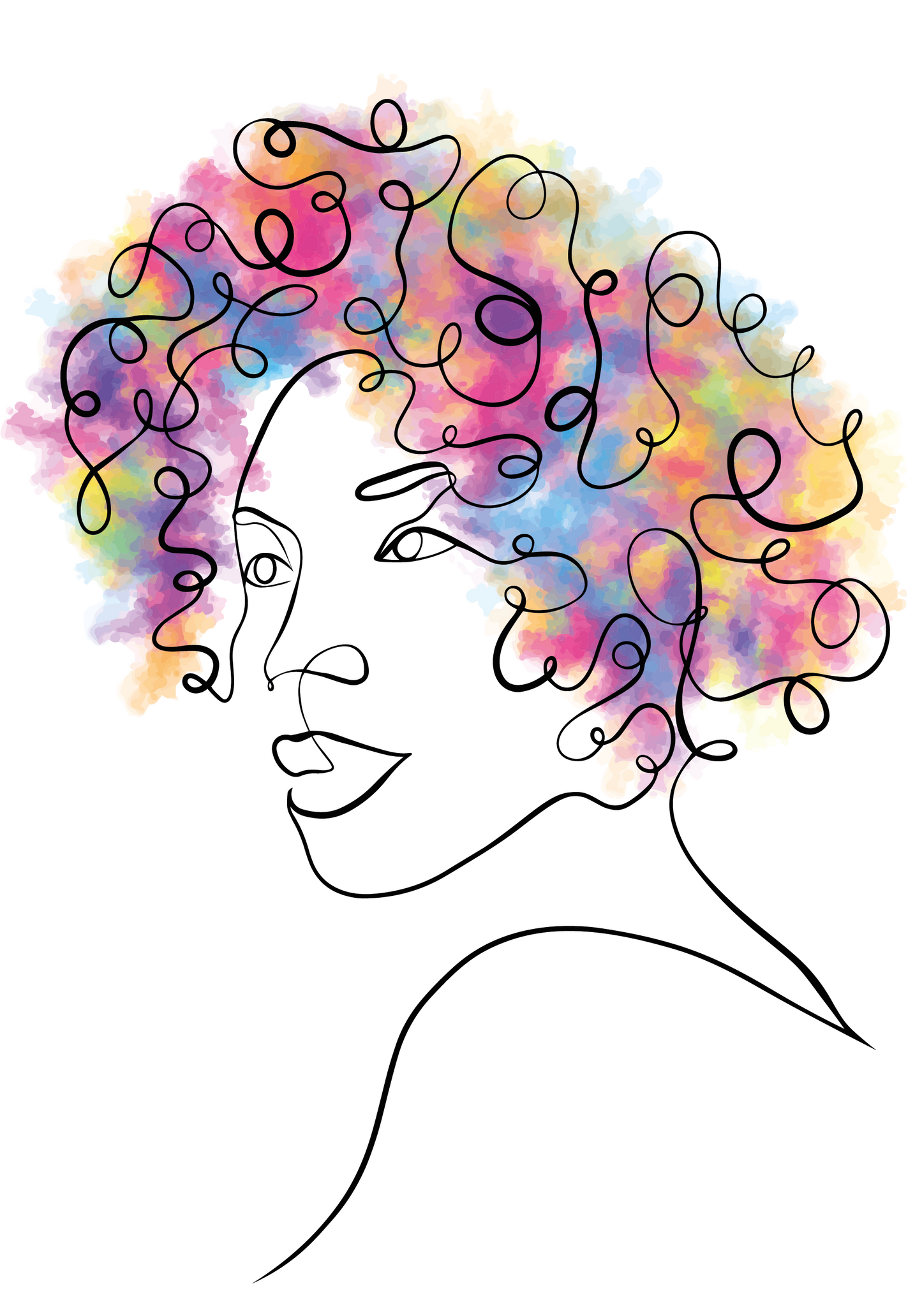 Artful Curls Poster