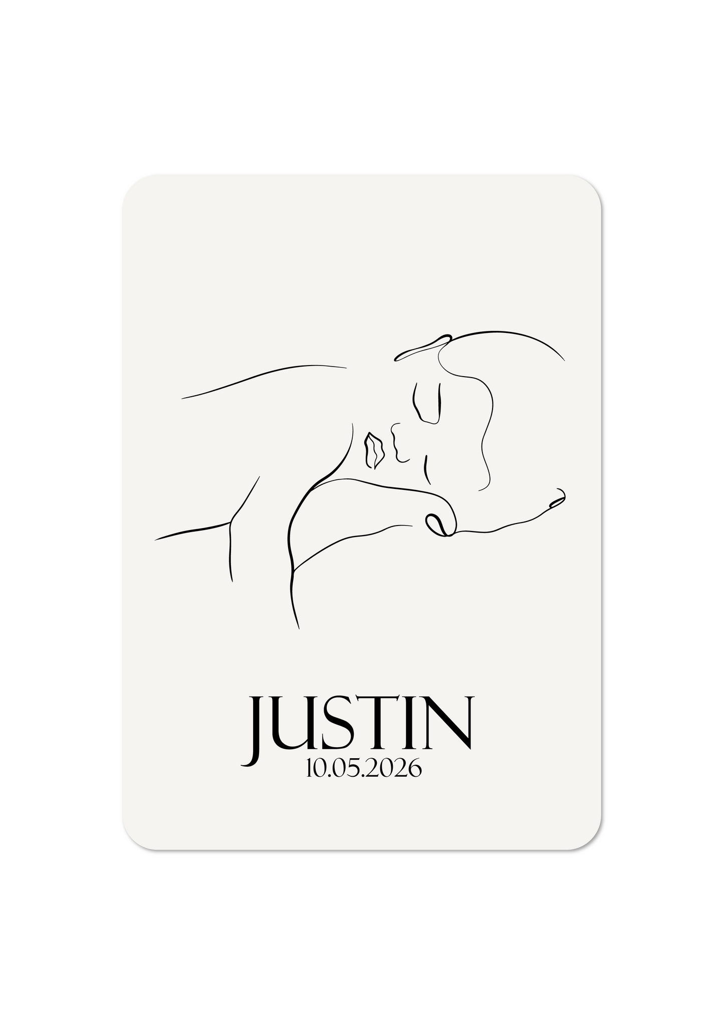 Baby op arm - Geboortekaartje