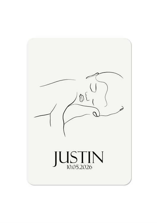 Baby op arm - Geboortekaartje