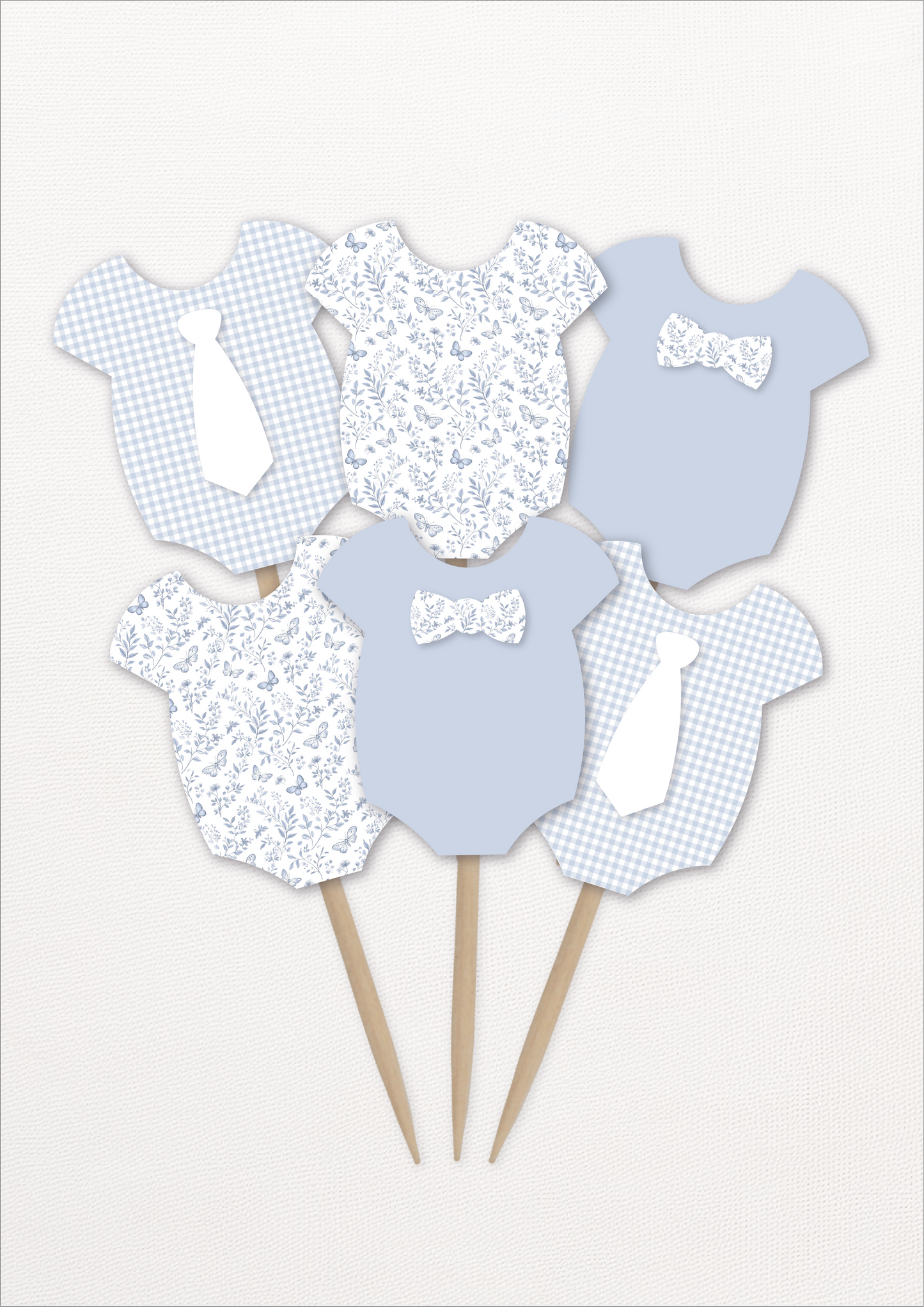 Cupcake Topper - blauw / groen