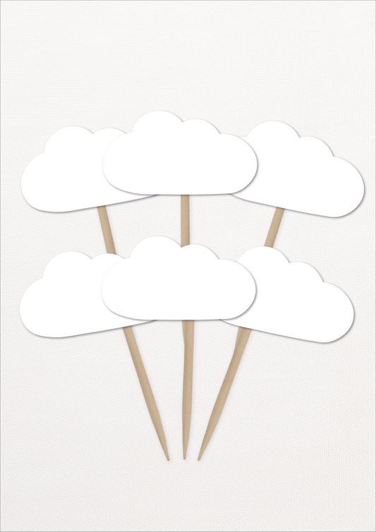 Cupcake Topper - Wolkjes