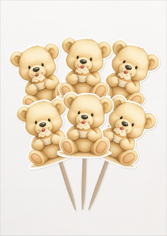 Cupcake Topper - Beer met Cupcake