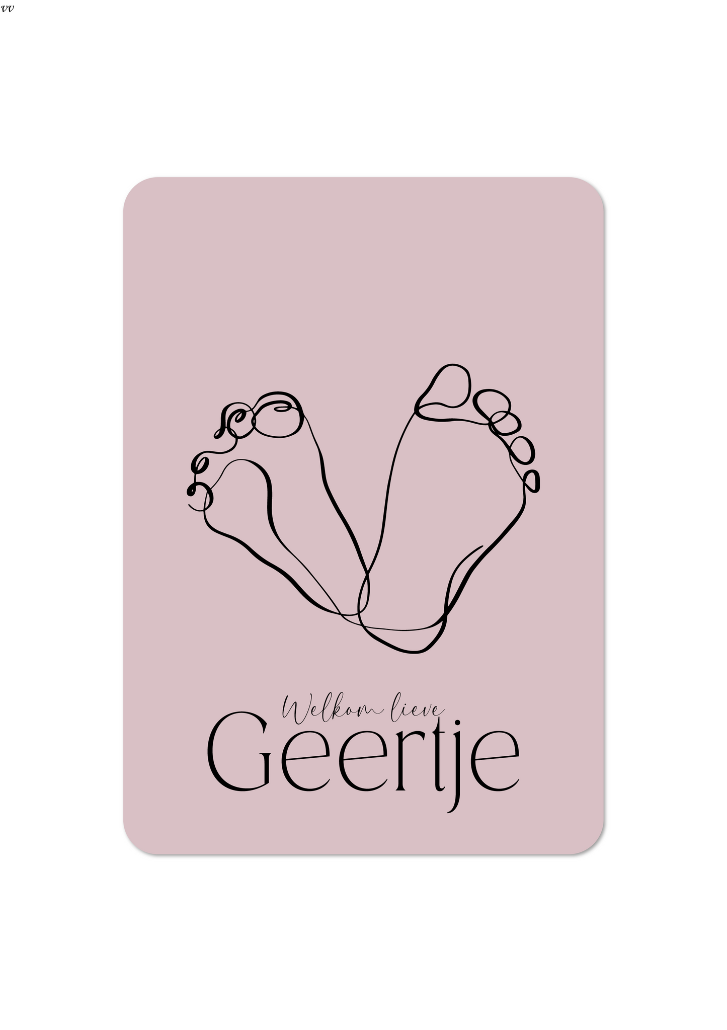 Baby Voetjes - Geboortekaartje