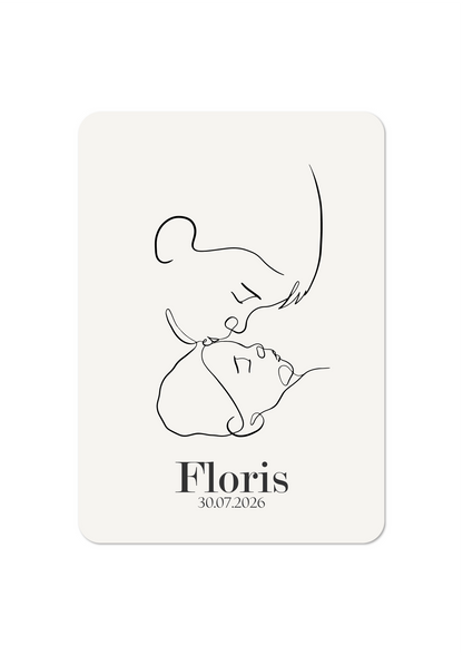 Broertje kusje - Geboortekaartje