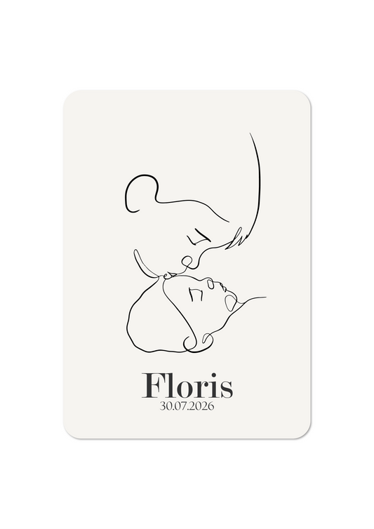 Broertje kusje - Geboortekaartje