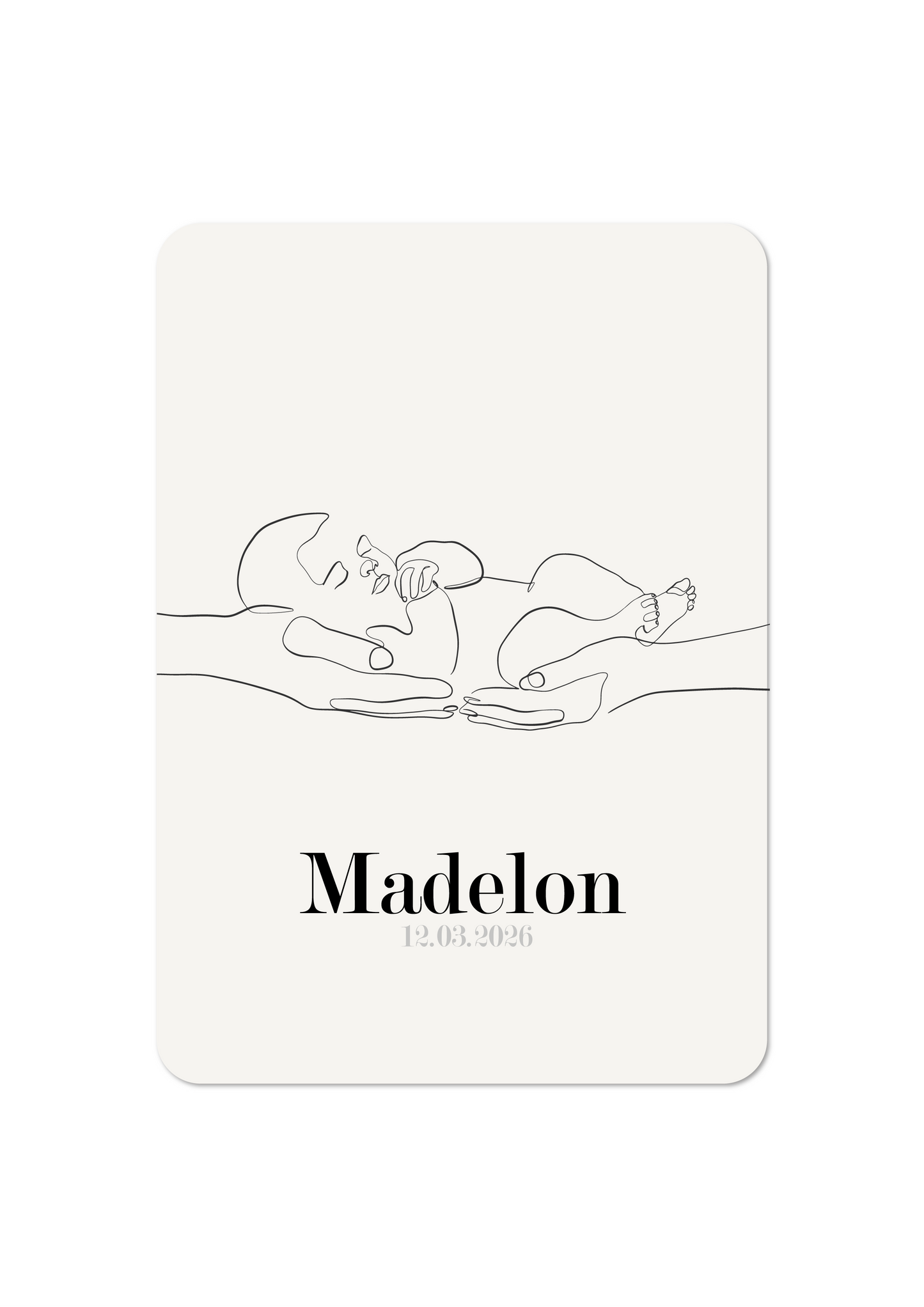 Slapende Baby - Geboortekaartje