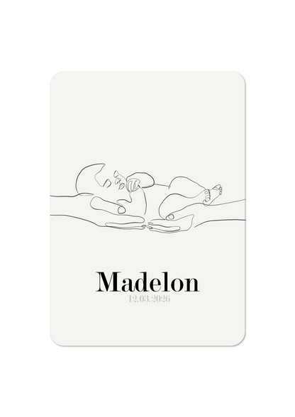 Slapende Baby - Geboortekaartje