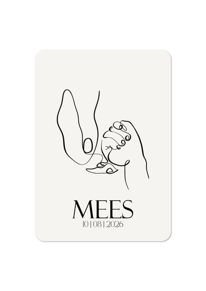 Baby Handje - Geboortekaartje