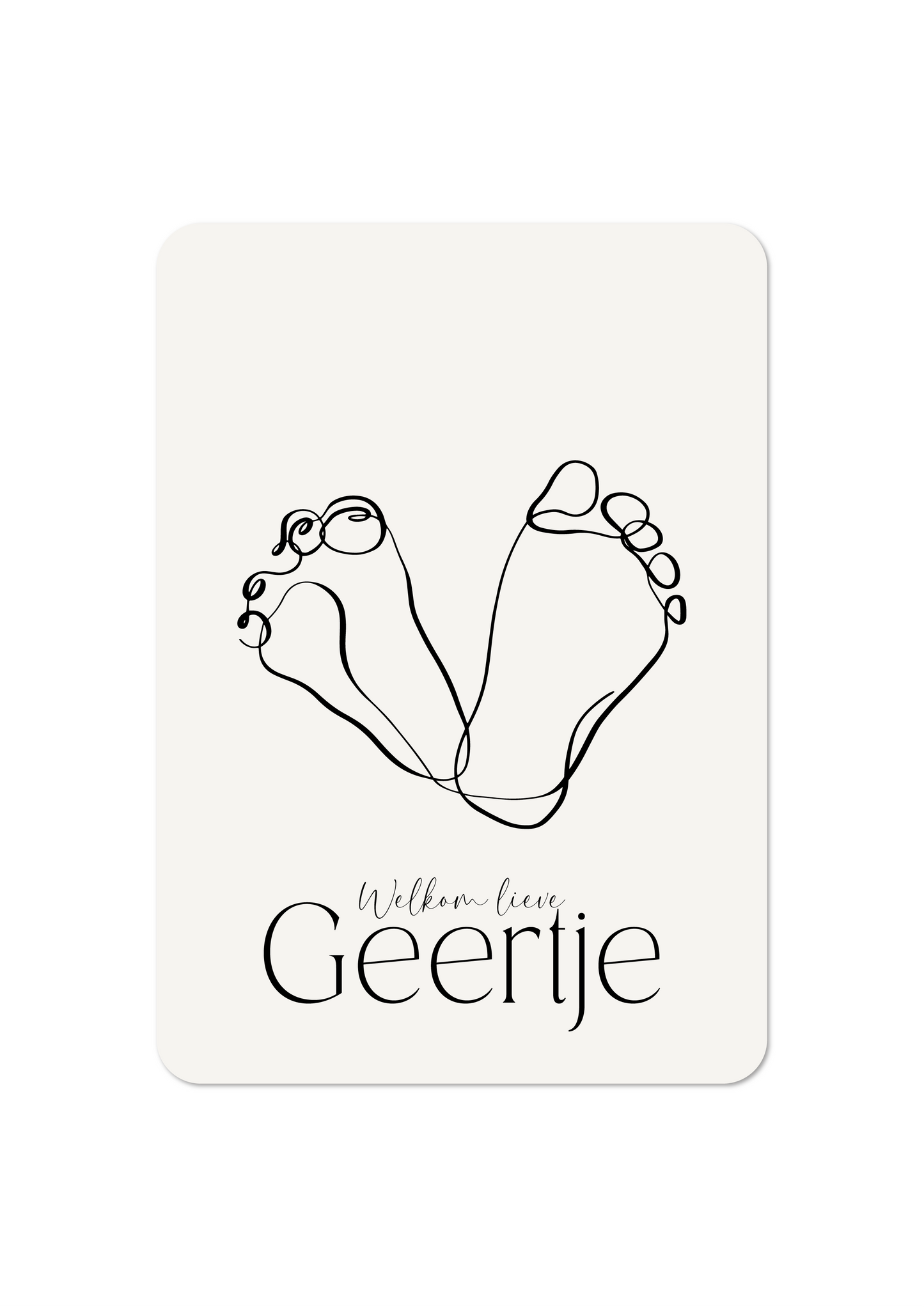 Baby Voetjes - Geboortekaartje