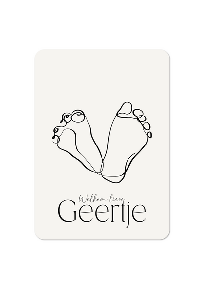 Baby Voetjes - Geboortekaartje