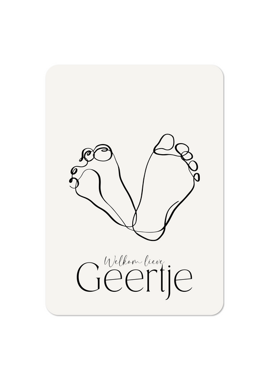 Baby Voetjes - Geboortekaartje