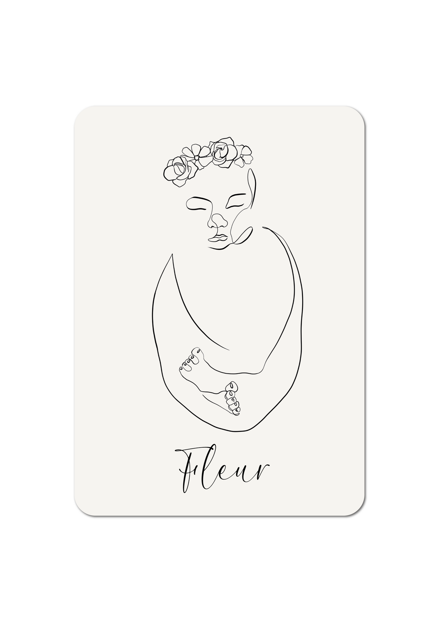 Baby met Bloemen - Geboortekaartje