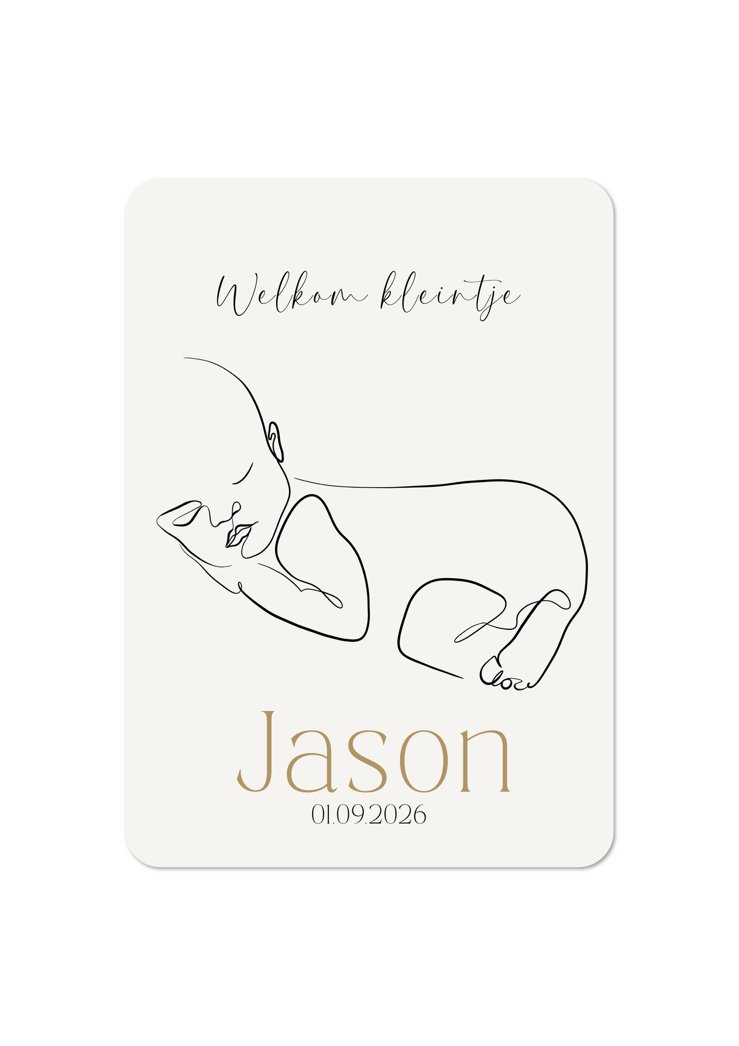 Dromerige Baby - Geboortekaartje