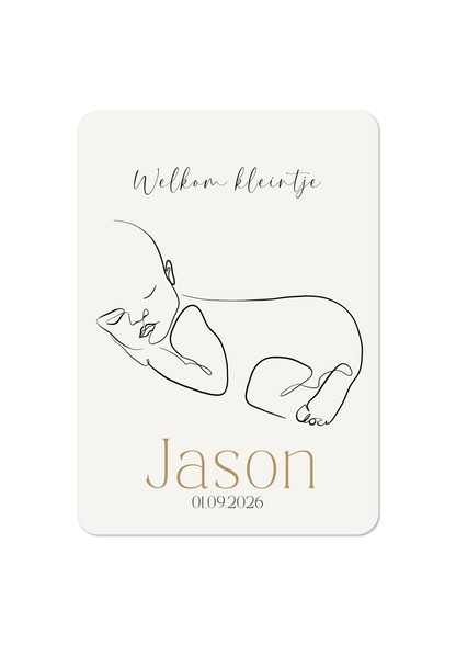 Dromerige Baby - Geboortekaartje