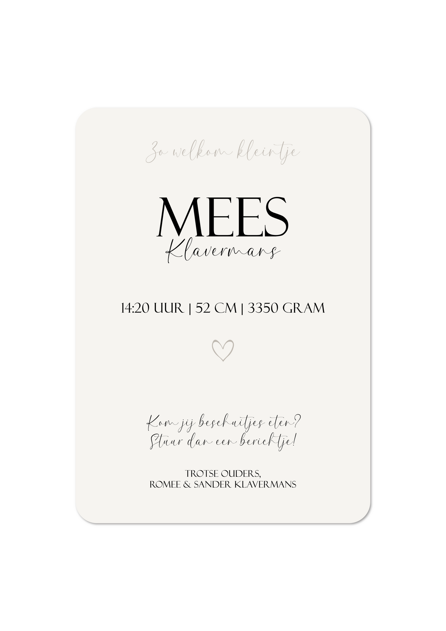 Baby Handje - Geboortekaartje