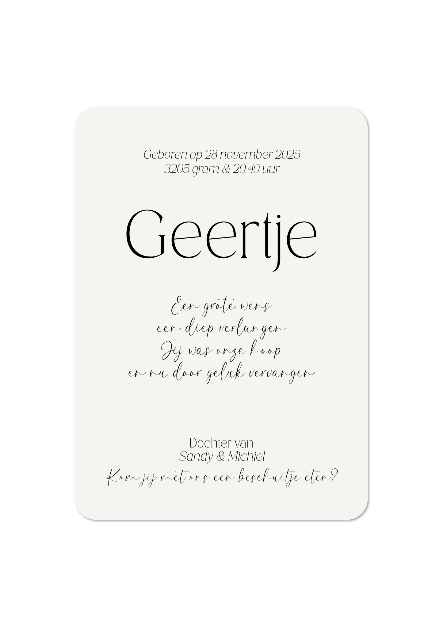 Baby Voetjes - Geboortekaartje