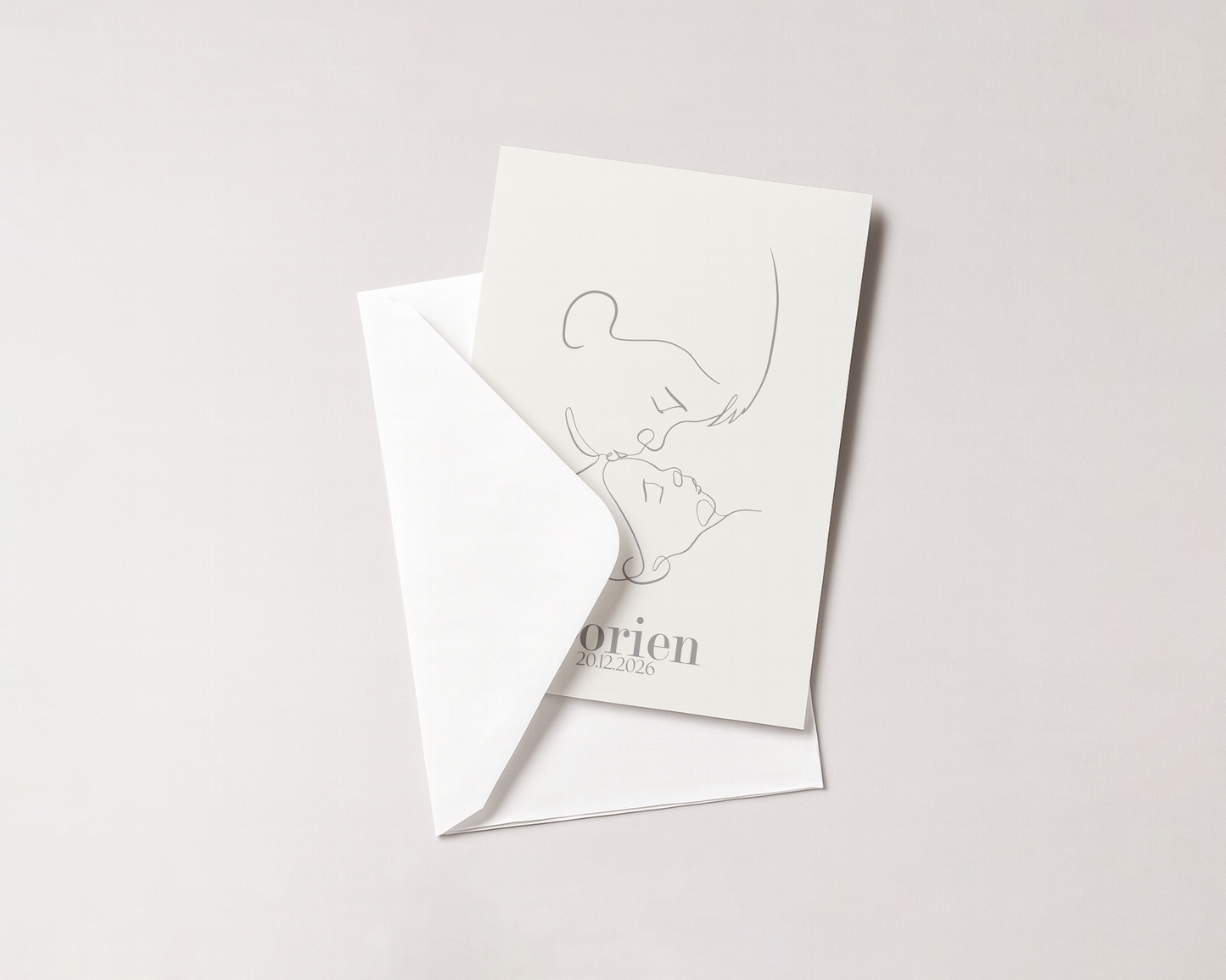 Broertje kusje - Geboortekaartje