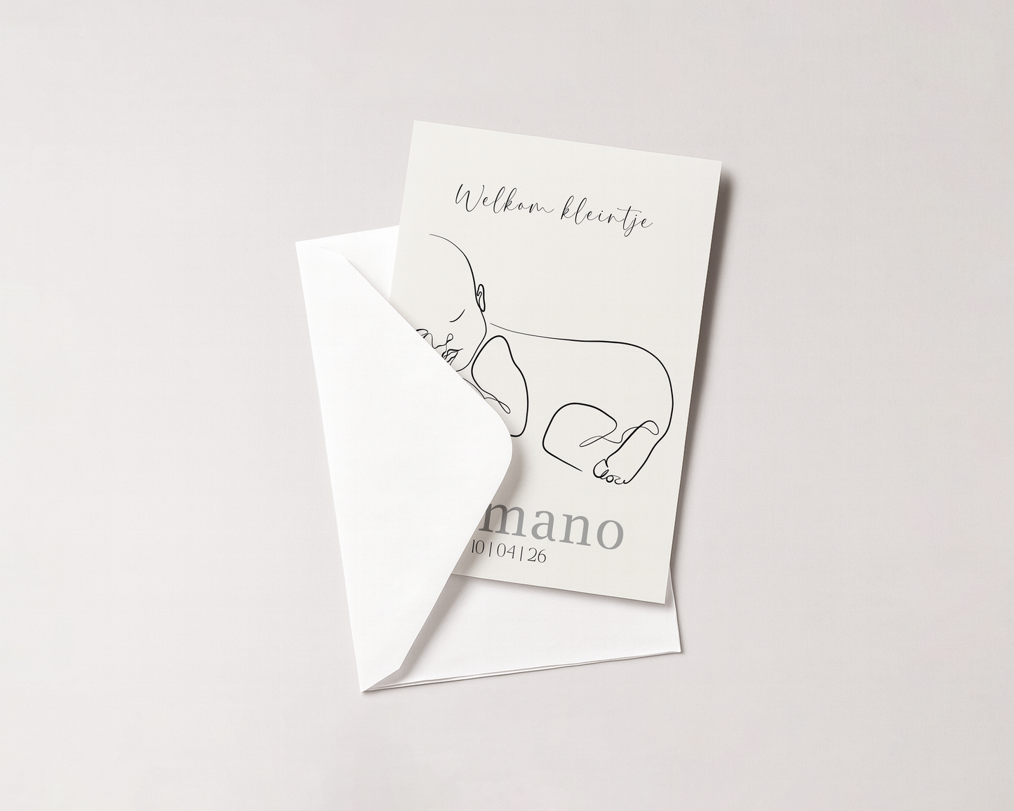 Dromerige Baby - Geboortekaartje