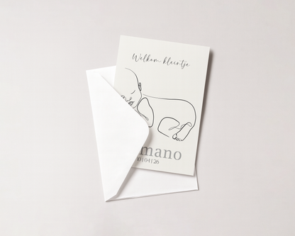 Dromerige Baby - Geboortekaartje