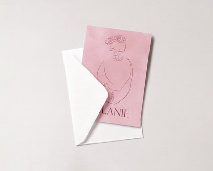 Baby met Bloemen - Geboortekaartje