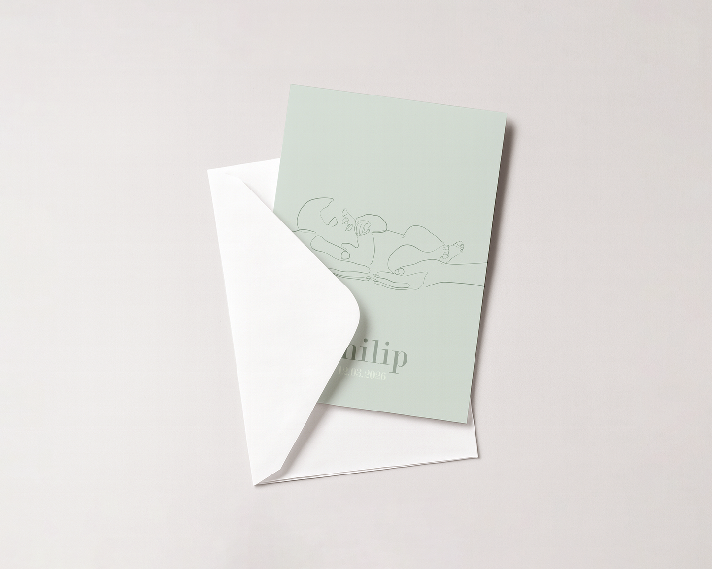 Slapende Baby - Geboortekaartje