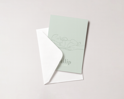 Slapende Baby - Geboortekaartje