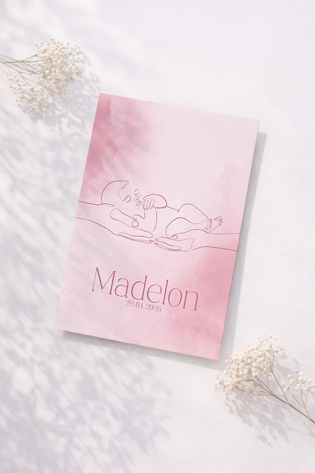 Slapende Baby - Geboortekaartje