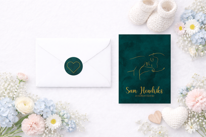 Baby op arm - Geboortekaartje