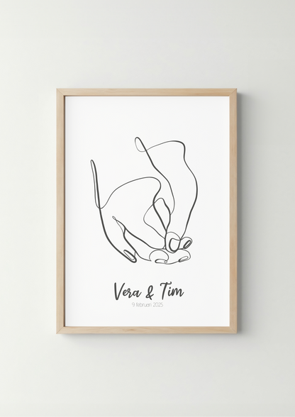 Holding Hands Huwelijk Poster