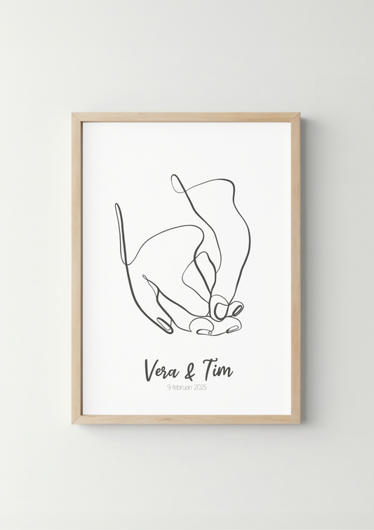 Holding Hands Huwelijk Poster