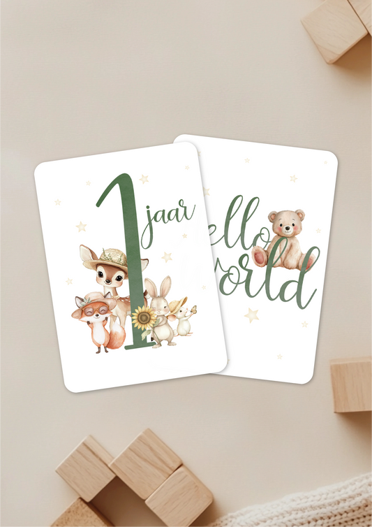 Mijlpaalkaarten - Bosdieren