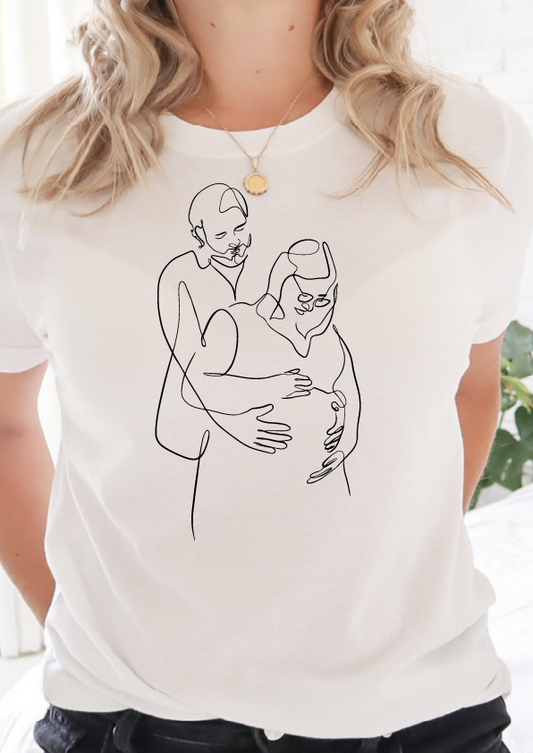 Gepersonaliseerde lijntekening - T-shirt