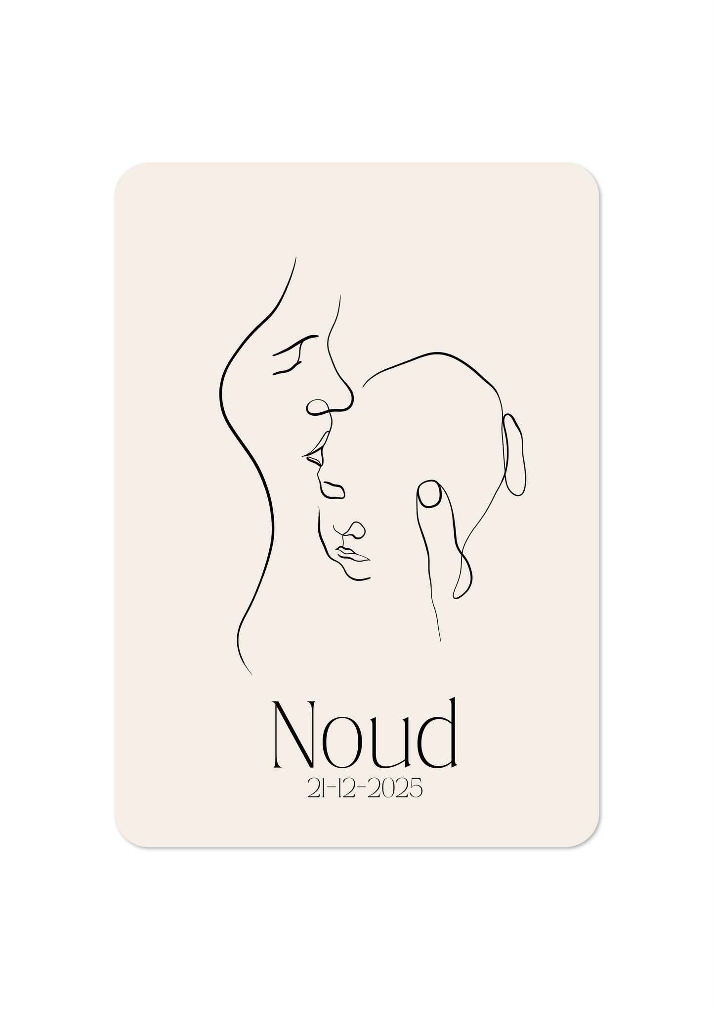 Van idee naar lijntekening - geboortekaartje op maat