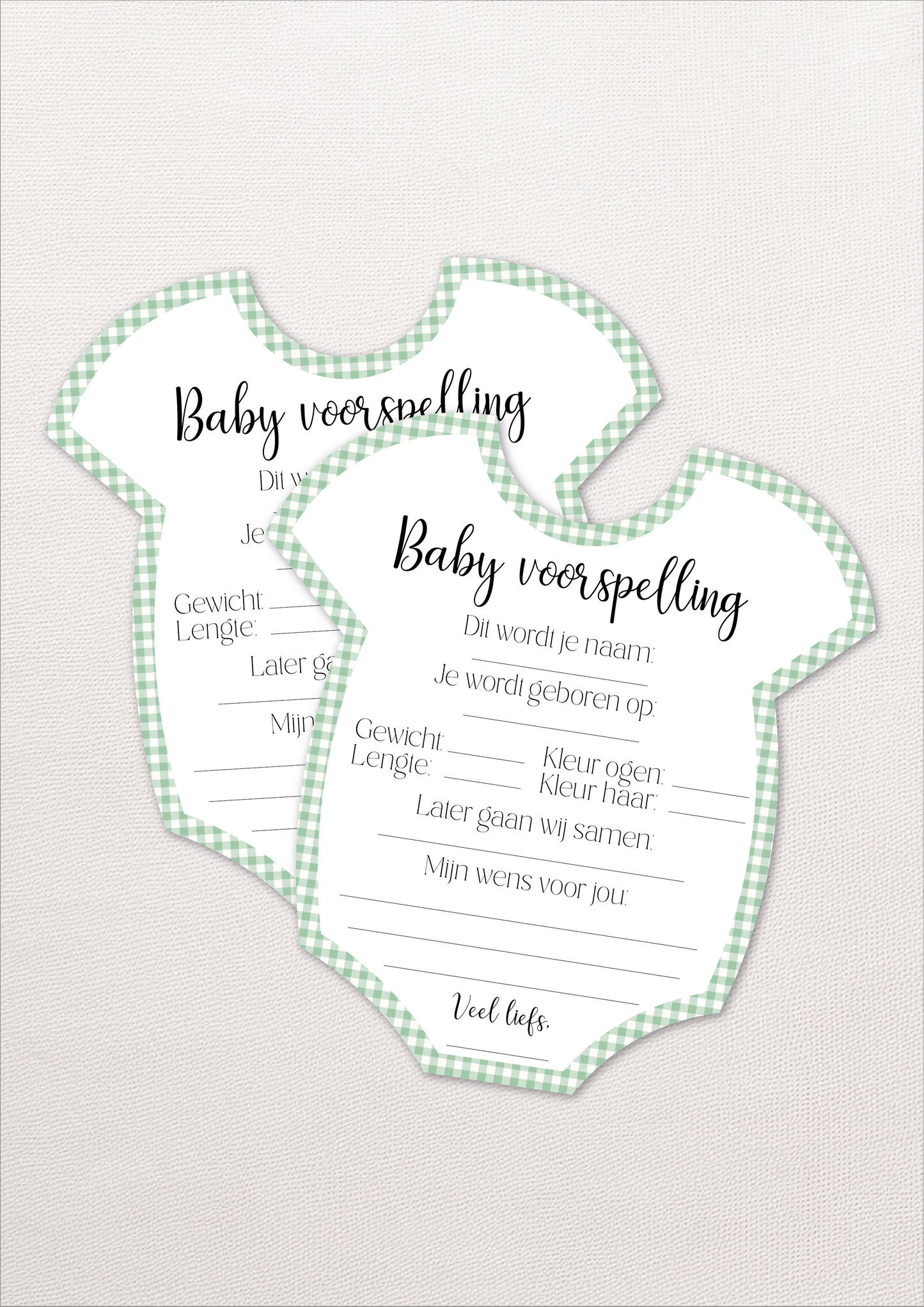 Baby Voorspel Kaart - Babyshower