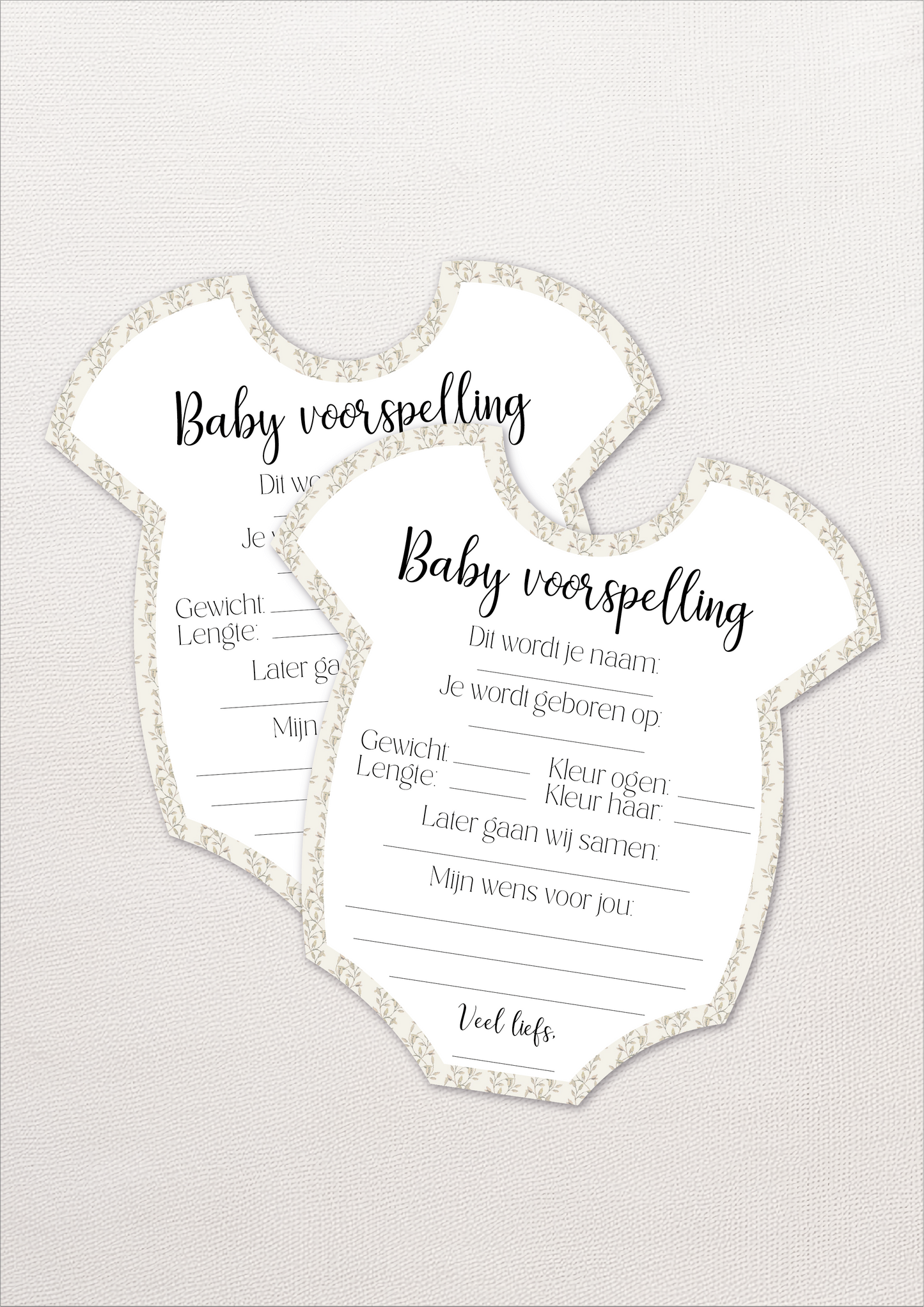 Baby Voorspel Kaart - Babyshower