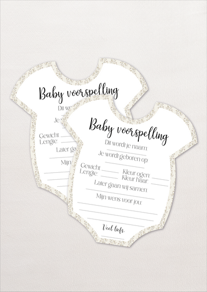 Baby Voorspel Kaart - Babyshower