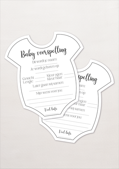 Baby Voorspel Kaart - Babyshower