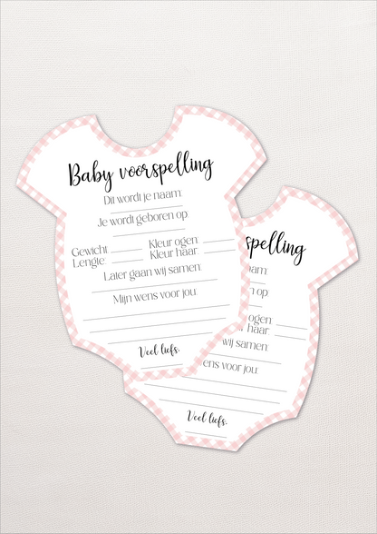 Baby Voorspel Kaart - Babyshower