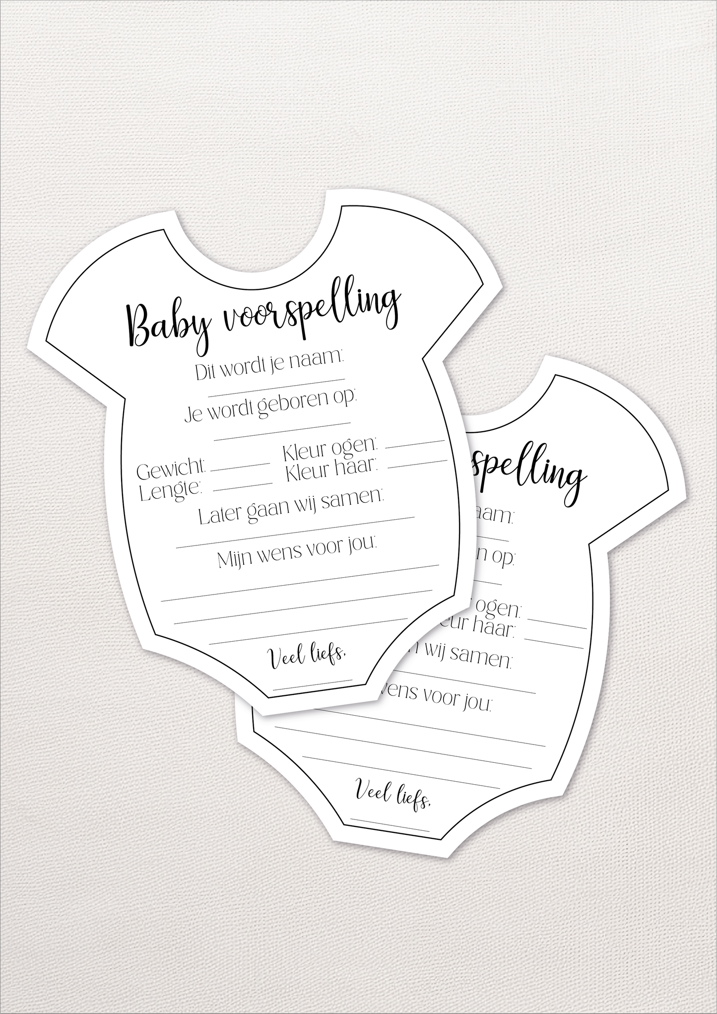 Baby Voorspel Kaart - Babyshower