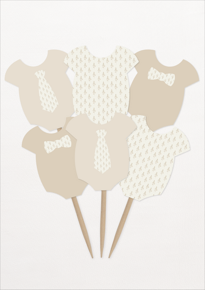 Cupcake Topper - blauw / groen