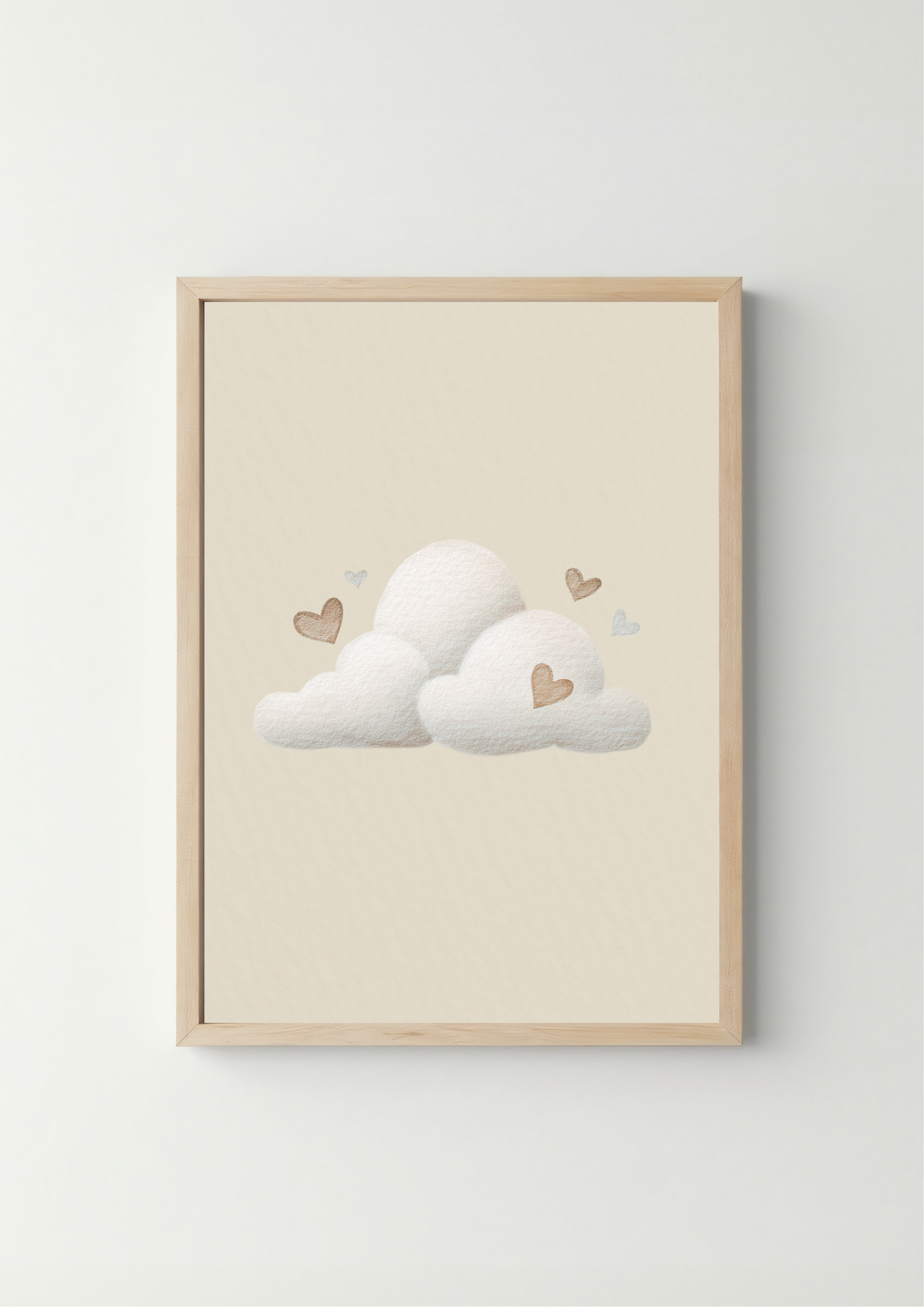 Wolk met hartjes poster