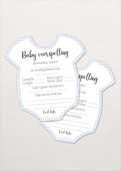 Baby Voorspel Kaart - Babyshower