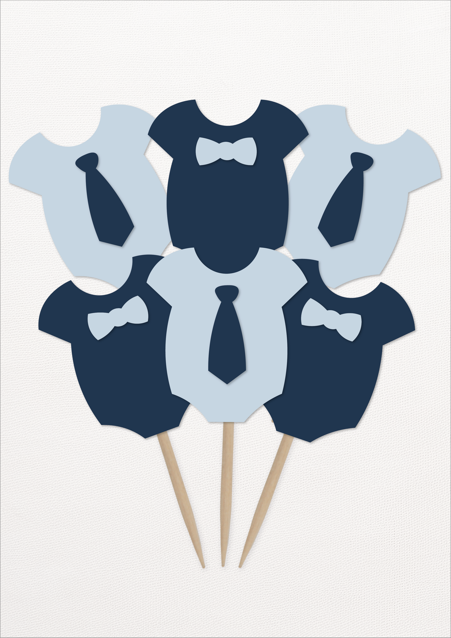 Cupcake Topper Jongen Blauw/Zwart